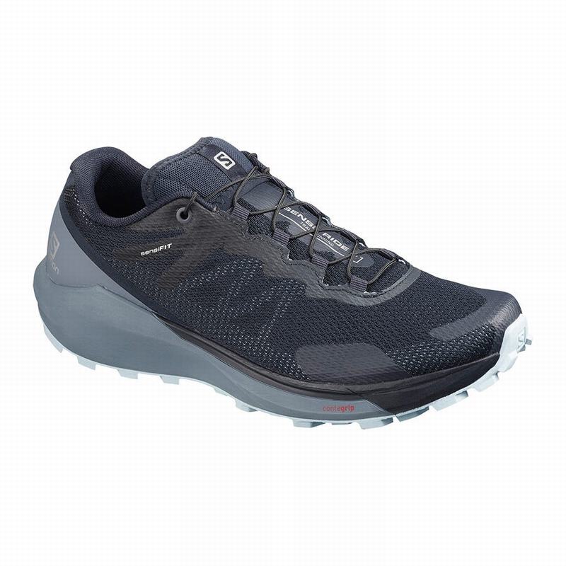 Salomon SENSE RIDE 3 W Zapatillas De Running Mujer - Azul Marino / Gris - Colombia (86207-BWPK)